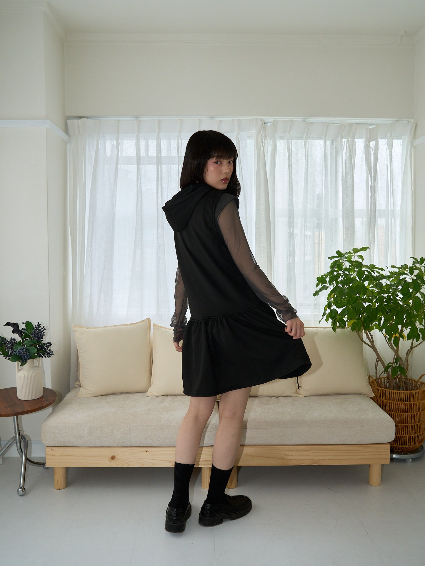 frill hem mini one piece