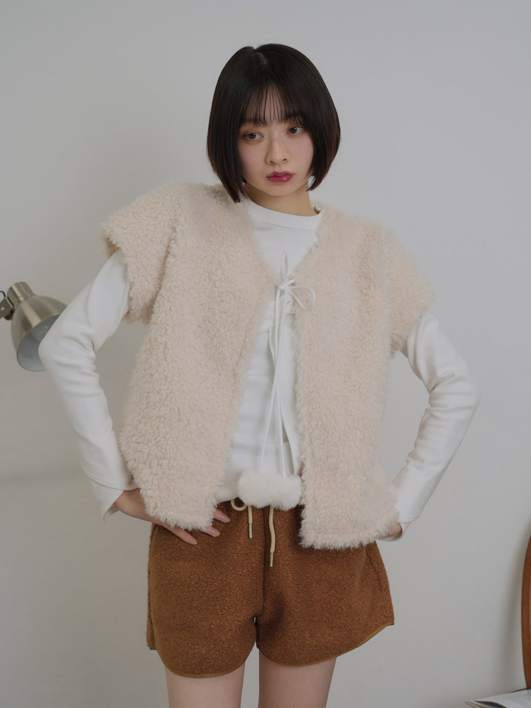 fur knit vest【 1/15 19時発売 】