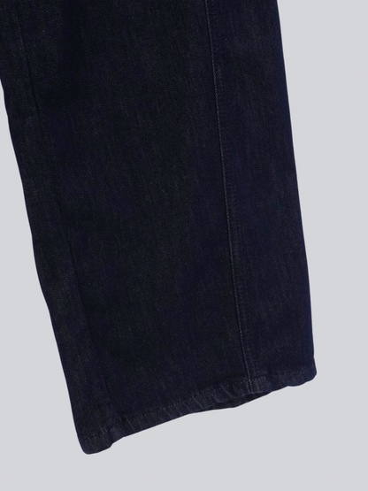 belted high waist denim pants