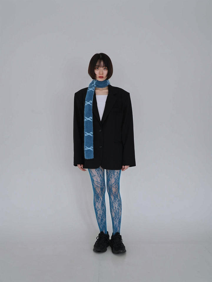 ribbon fur scarf