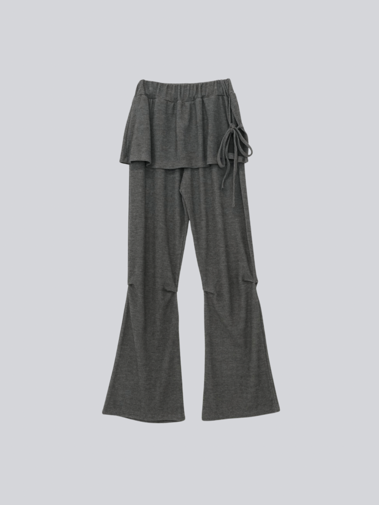 layered flare pants