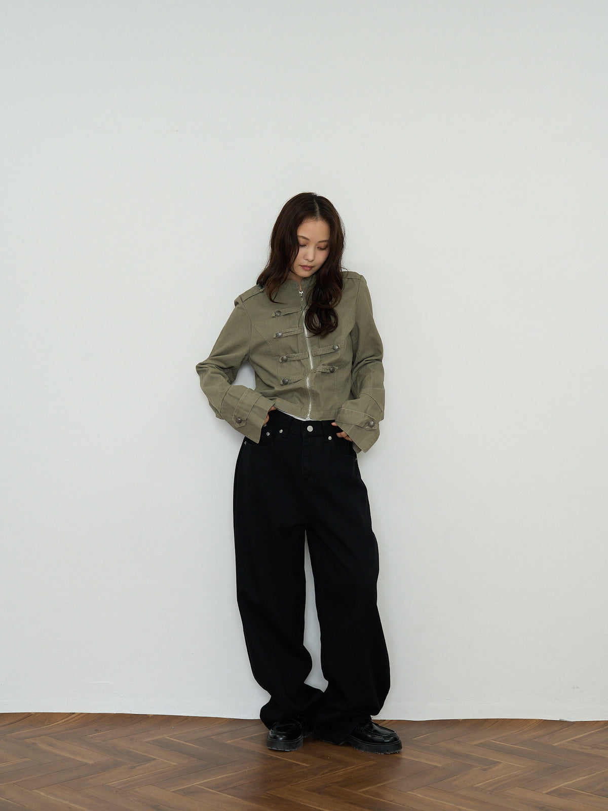 napoleon button short jacket