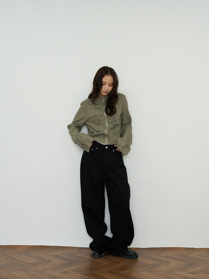 napoleon button short jacket