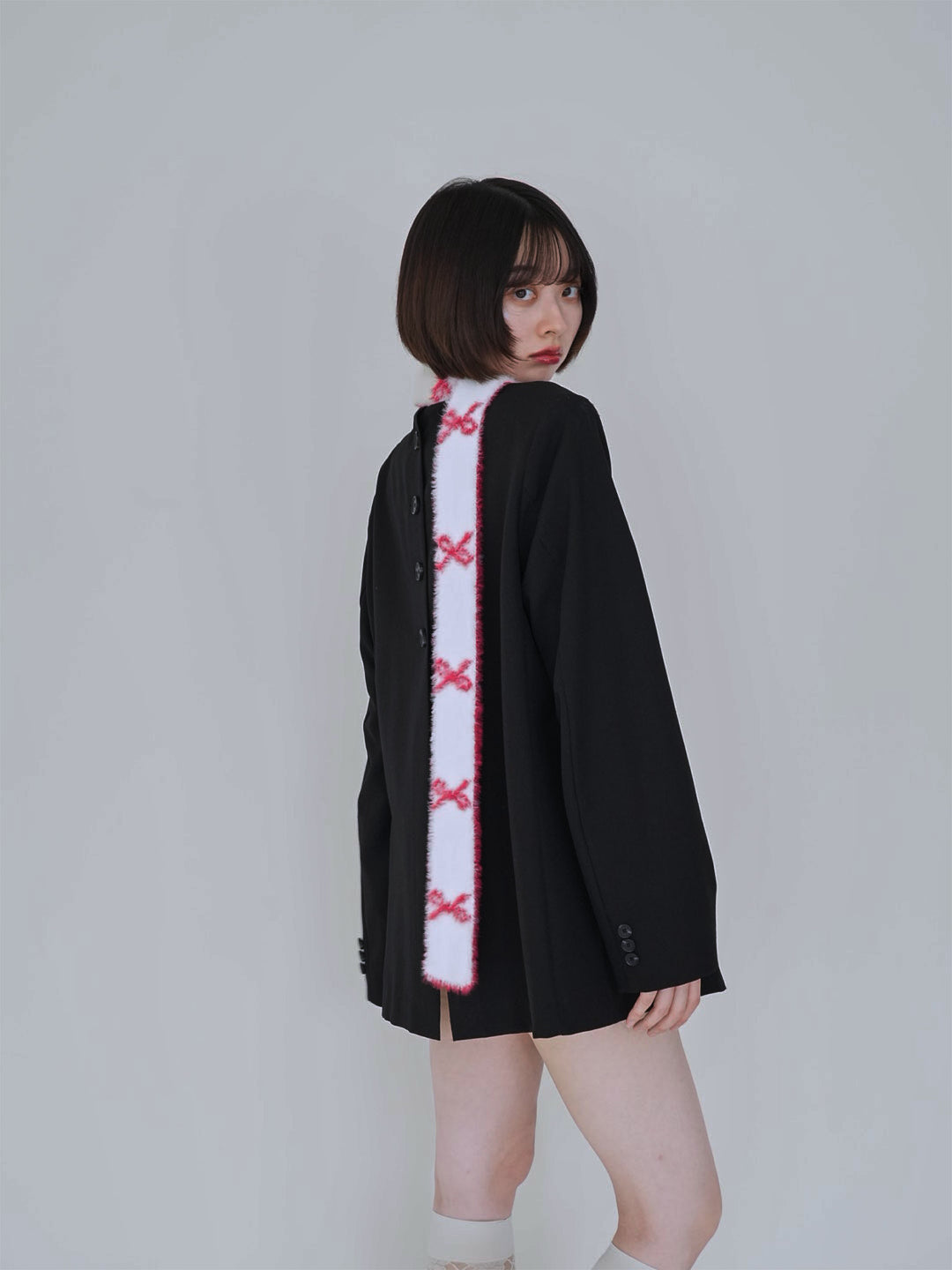 ribbon fur scarf