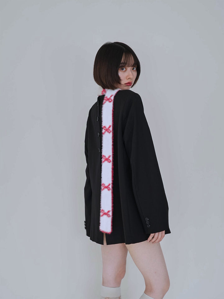ribbon fur scarf