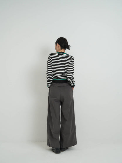 wrap layer wide pants