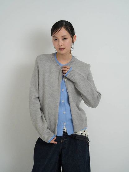 layered knit cardigan