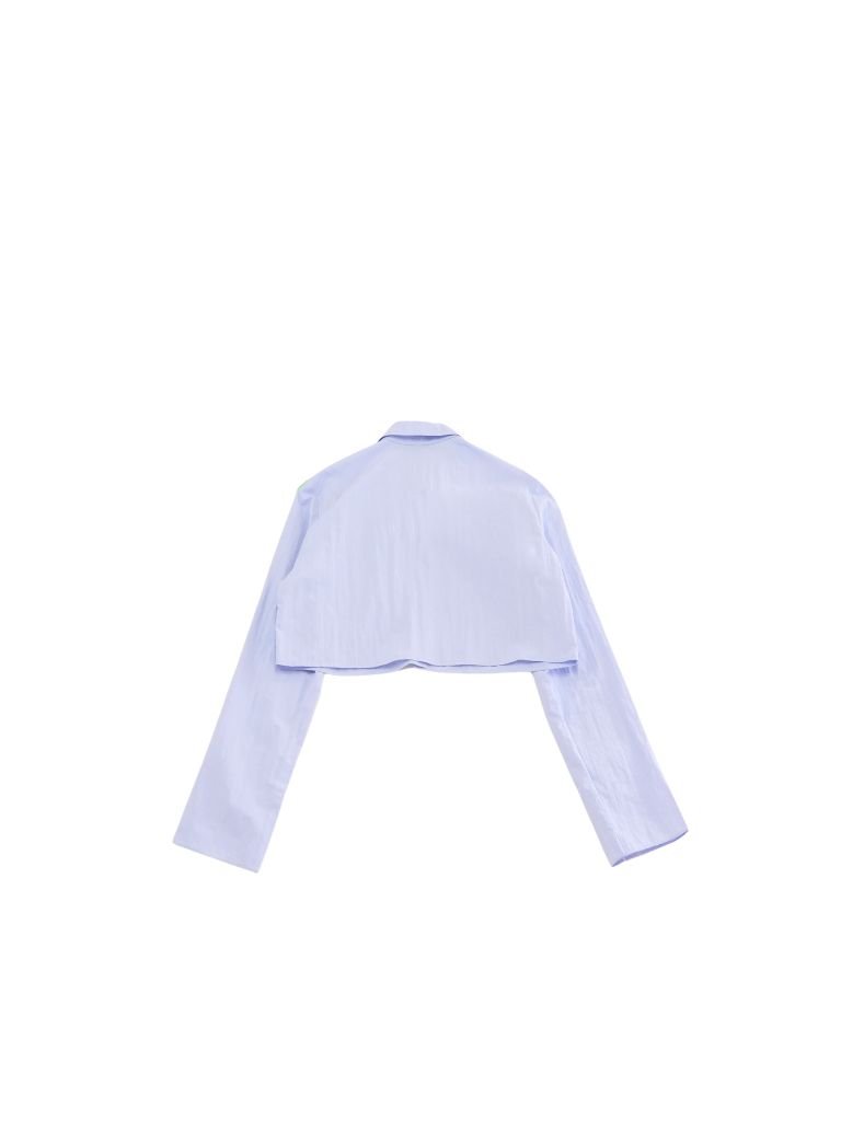 wrinkle cropped shirt