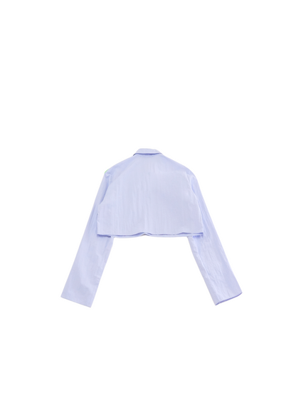 wrinkle cropped shirt