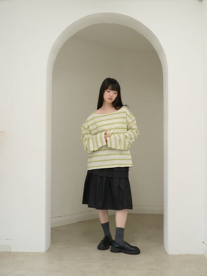 long sleeve border tee