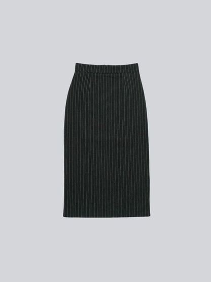 double zip stripe skirt