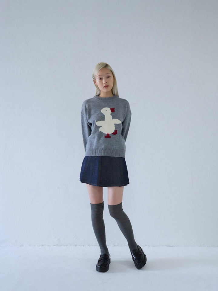 【 10月上旬発送予定 】duck knit sweater