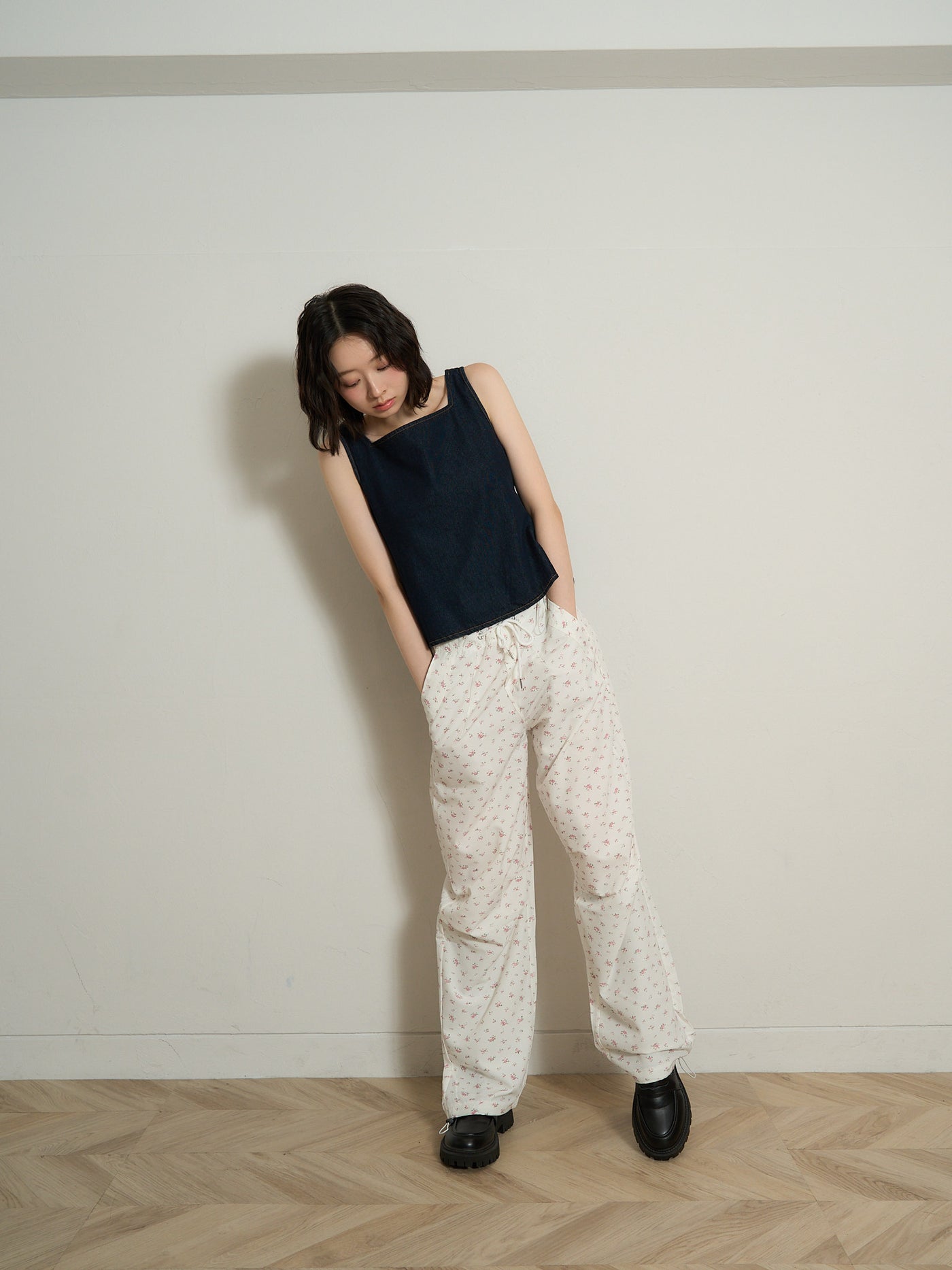 floral wide pants