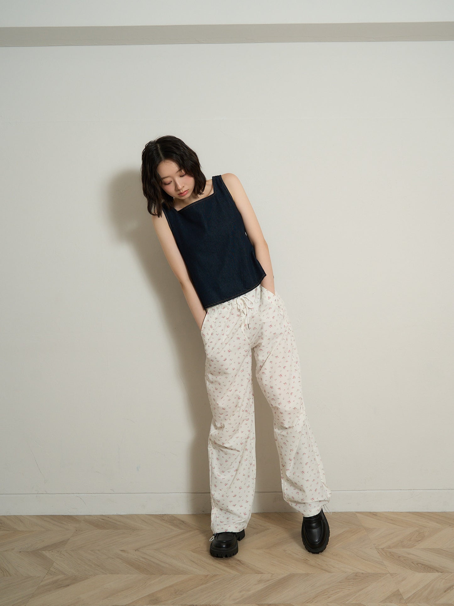 floral wide pants