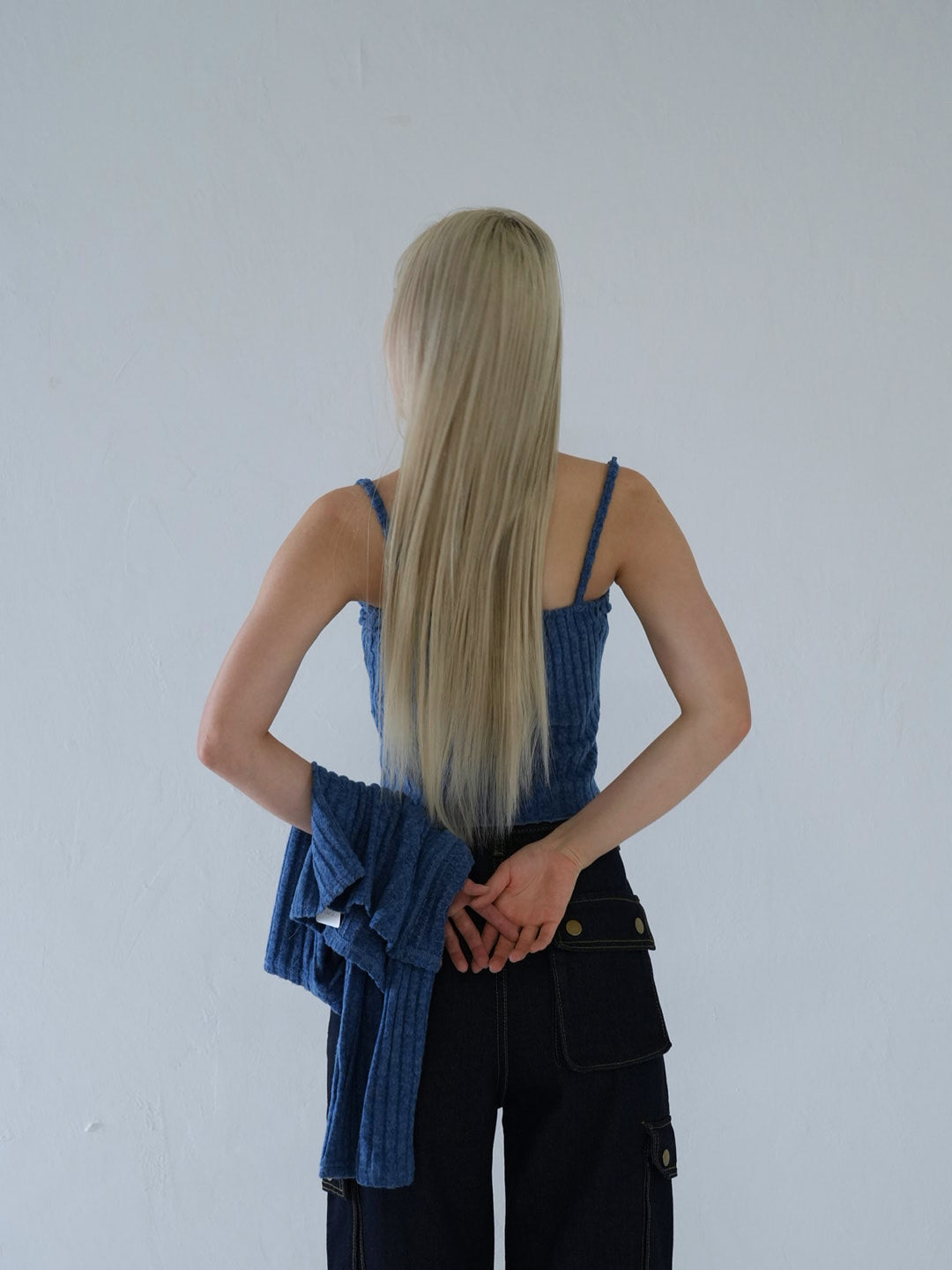【 10月上旬発送予定 】ribbed ruched cami & cardigan set