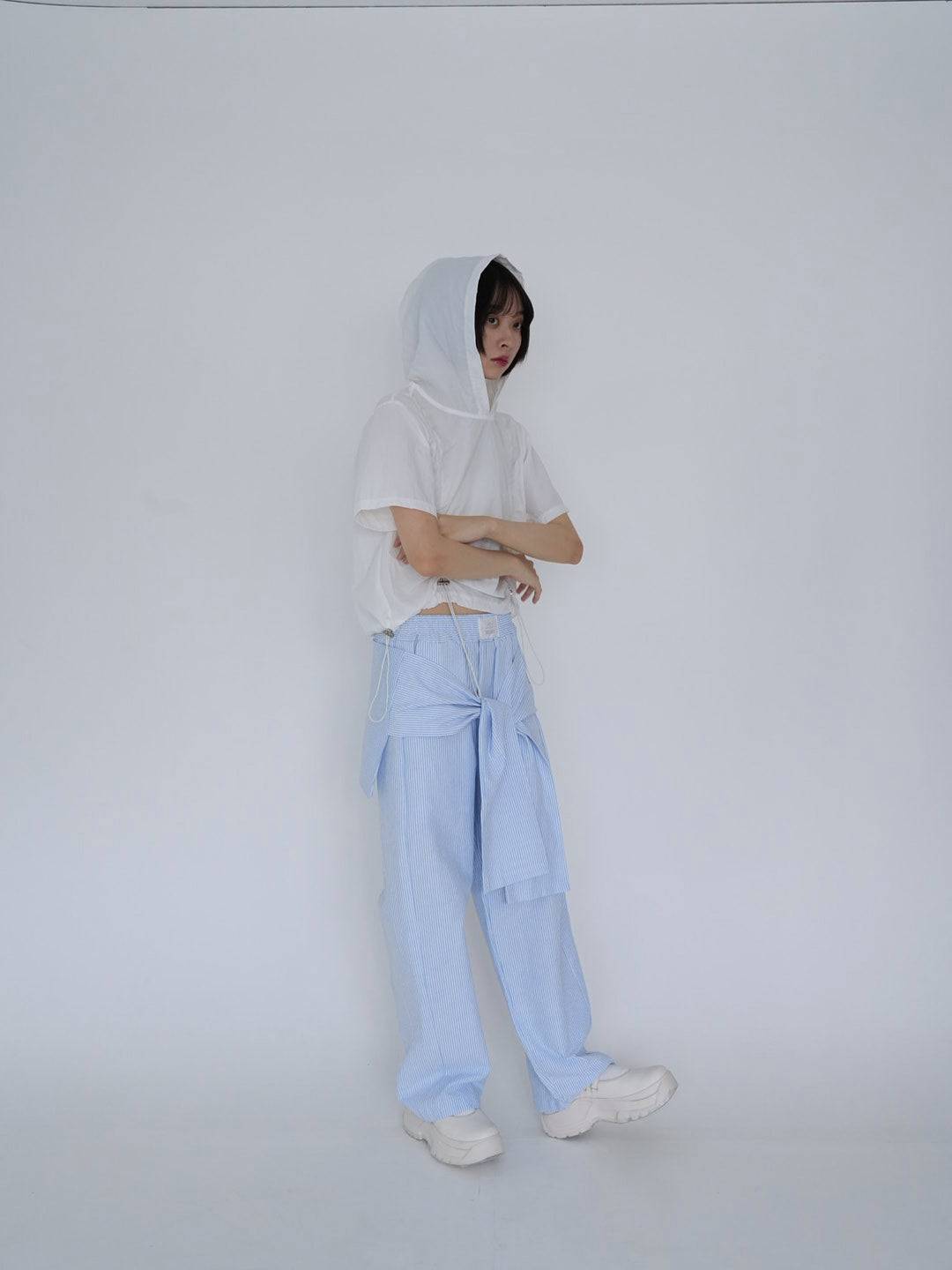 【8月26日発送予定】waist ribbon wide pants