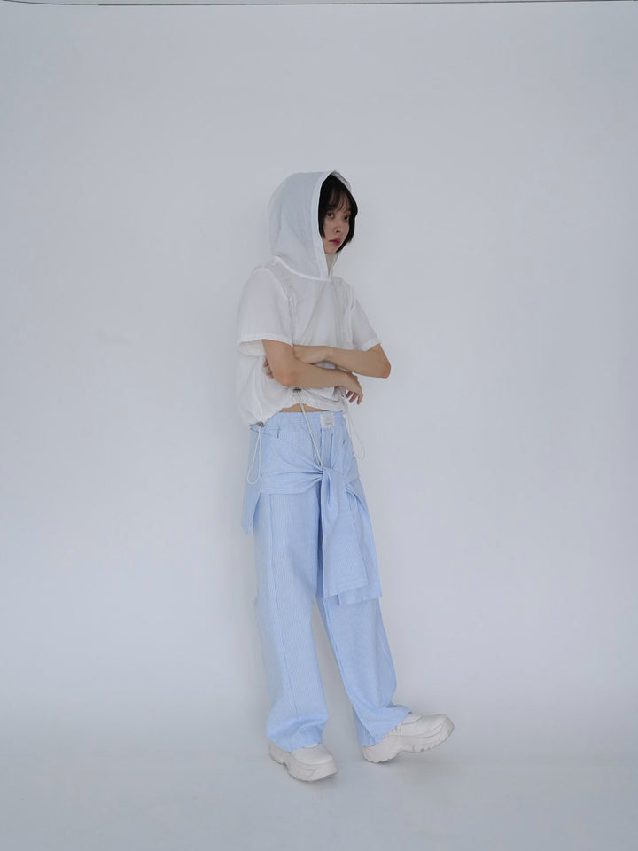 【8月26日発送予定】waist ribbon wide pants