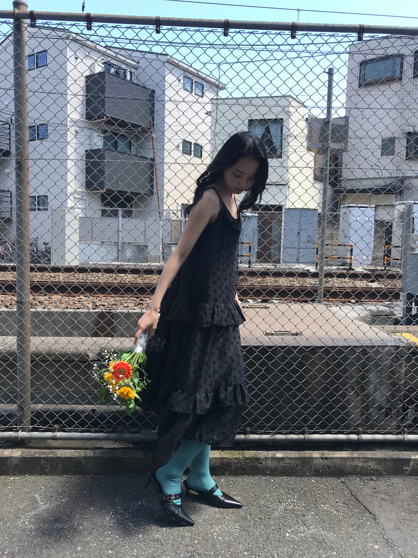 ドット ティアードワンピース カジュアルガーリー レディース Uenui