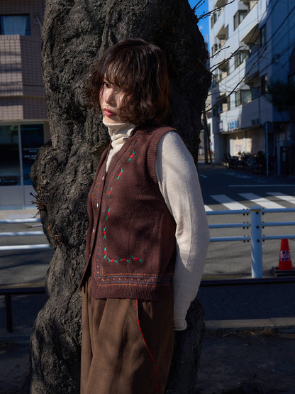 retro knit vest