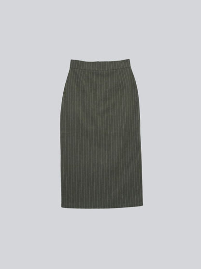 double zip stripe skirt