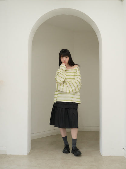 long sleeve border tee