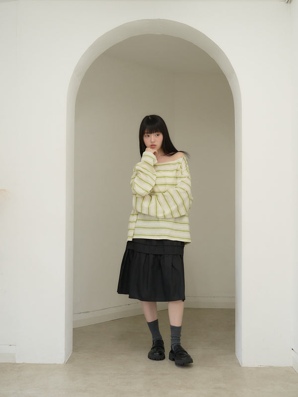 long sleeve border tee