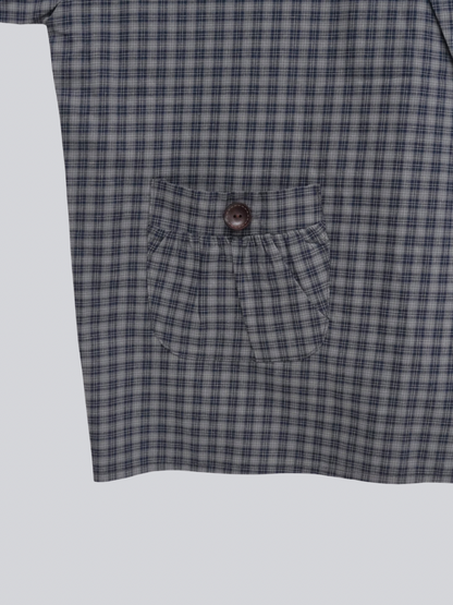 asymmetry check blouse