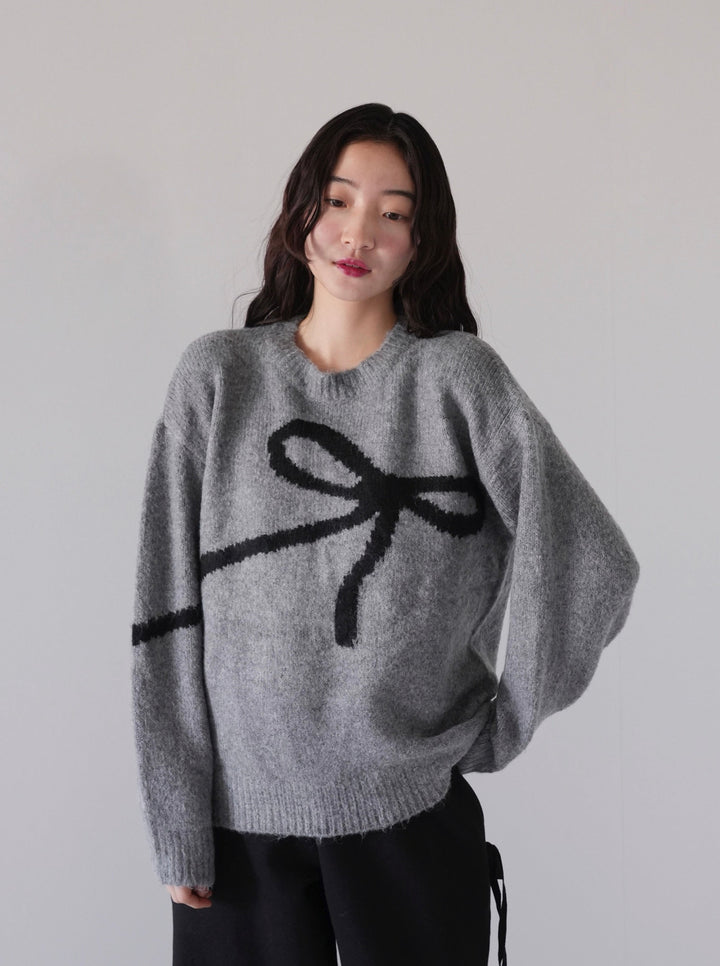 flow diagonally ribbon knit