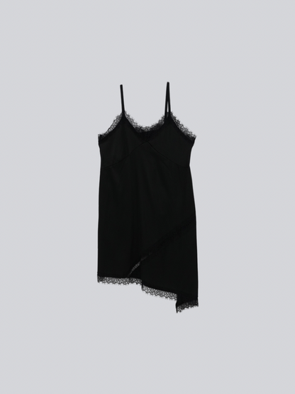 lace satin slip dress