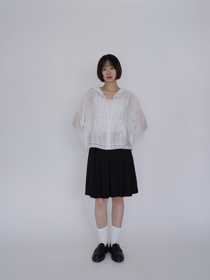 【8月26日発送予定】frill sheer hoodie