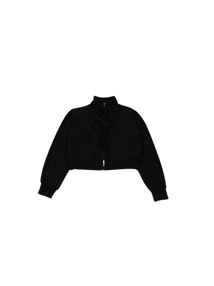 front ribbon zip parka