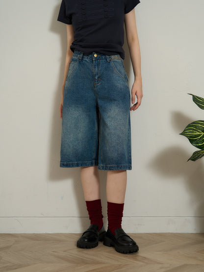 denim bermuda pants