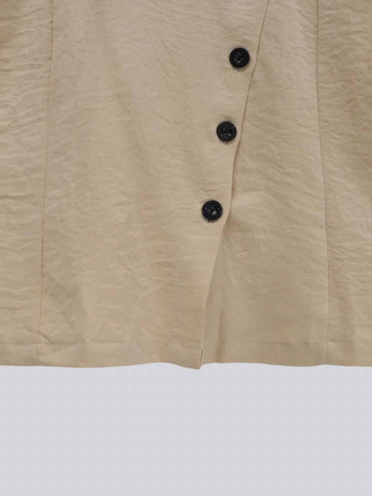 asymmetric collar shirt