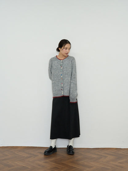 color button knit cardigan