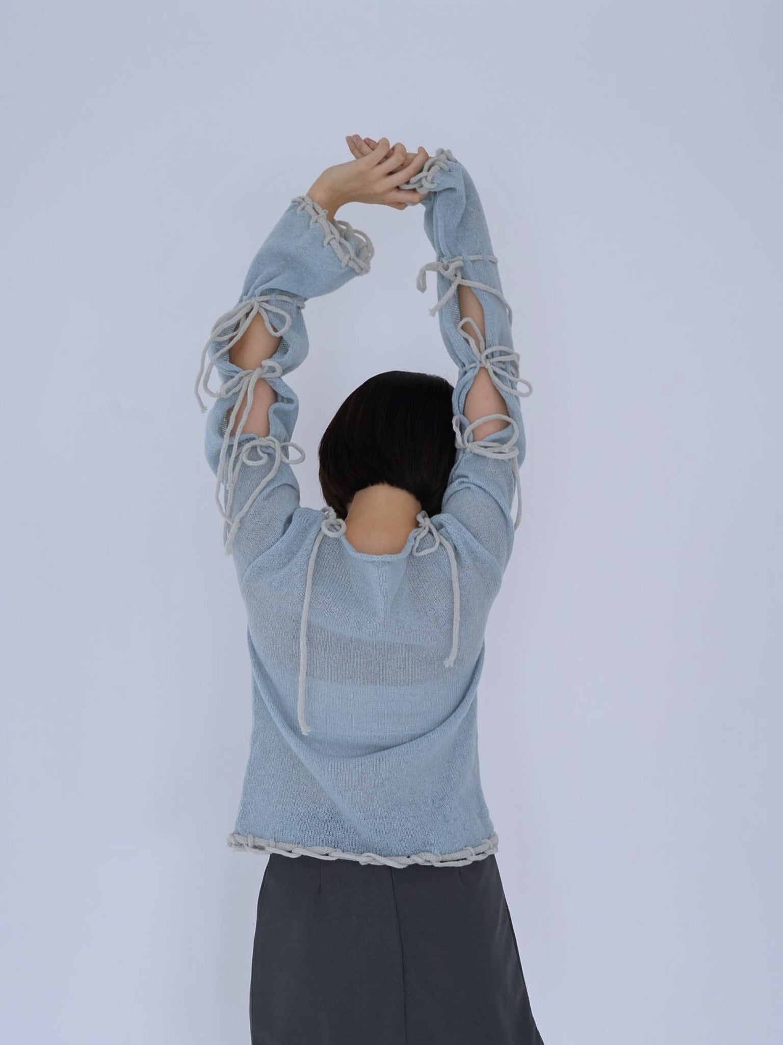 9月下旬発送予定 】ribbon detail knit top – Uenui