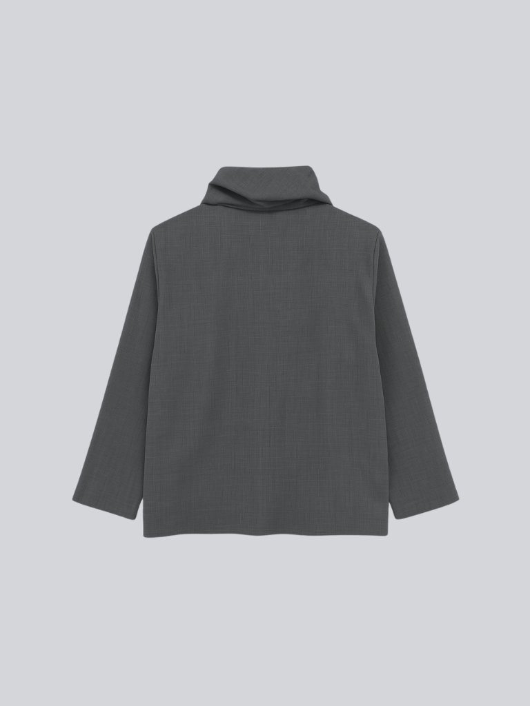 【 10月上旬発送予定 】drape neck asymmetric blouse