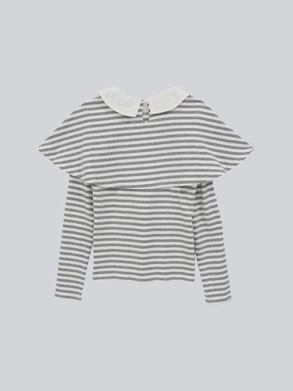 border doll collar cape sleeve top