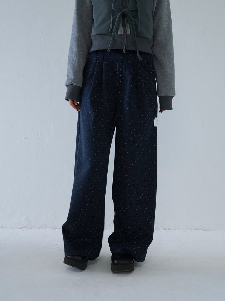 【 10月上旬発送予定 】dot pattern wide slacks