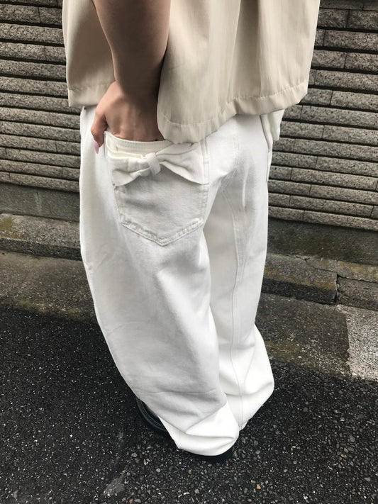 ribbon pocket pants
