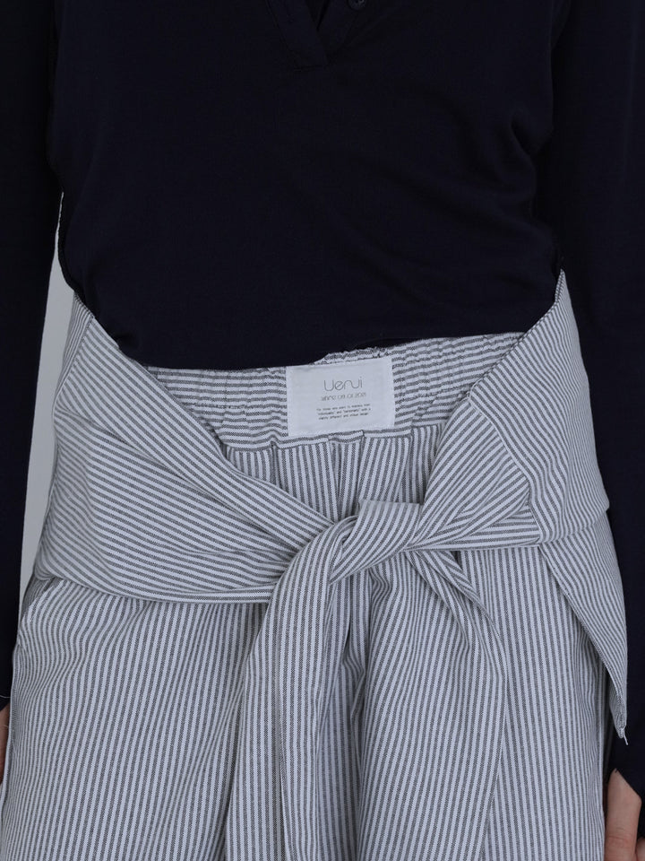 【8月26日発送予定】waist ribbon wide pants