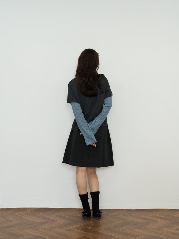 star border layered long sleeve tee