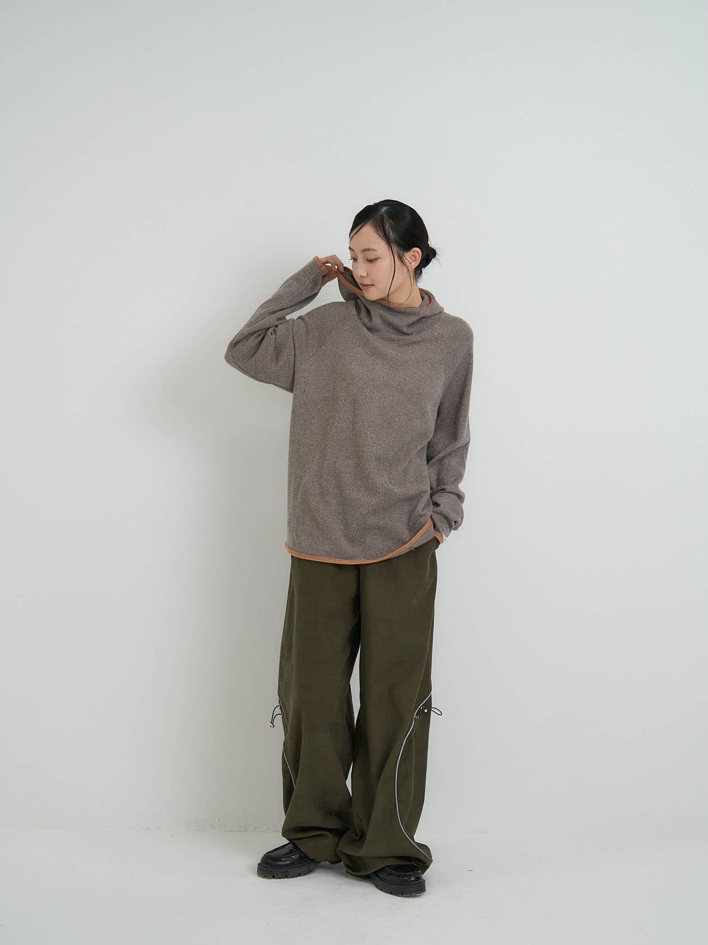 リブ ロングTシャツ 大人カジュアル レディース Uenui