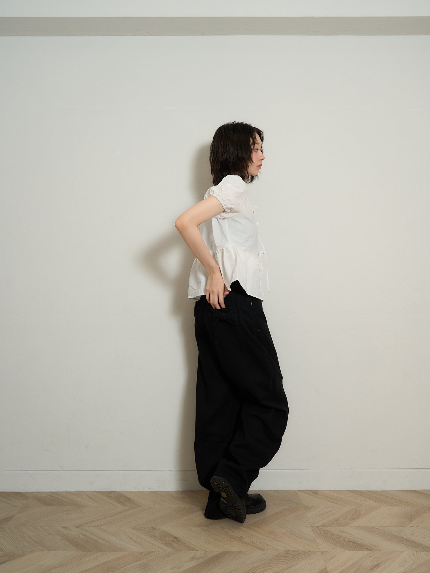 ribbon pocket pants