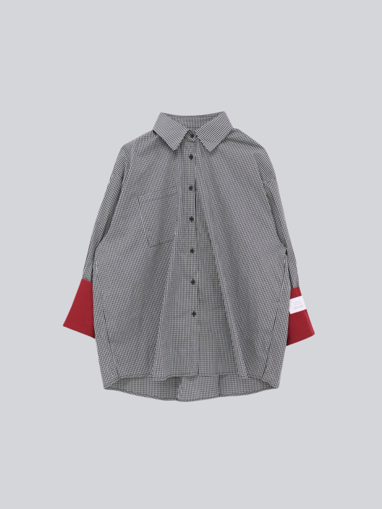 striped big sleeve shirt