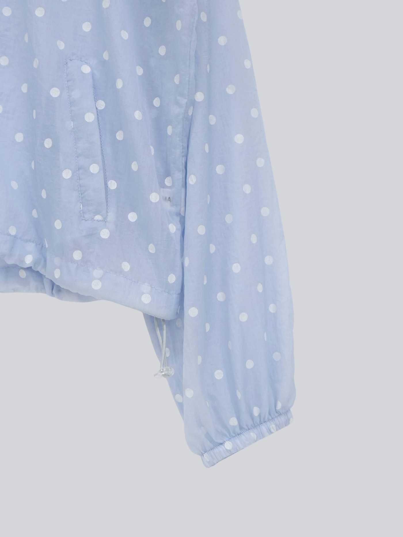dot sheer hoodie