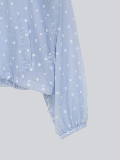 dot sheer hoodie