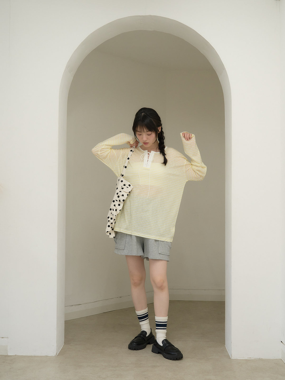 french border long sleeve knit