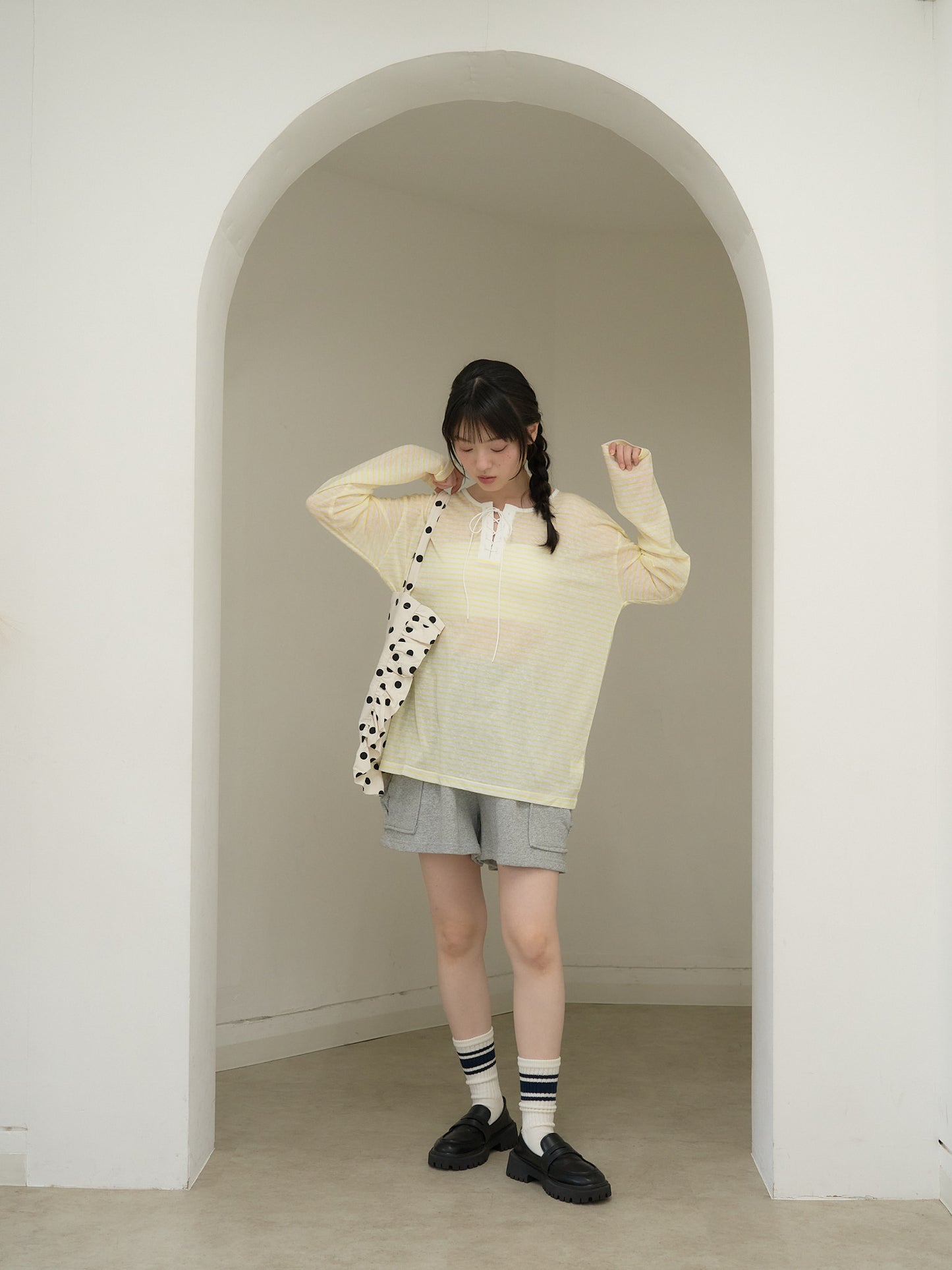 french border long sleeve knit