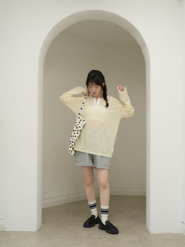 french border long sleeve knit