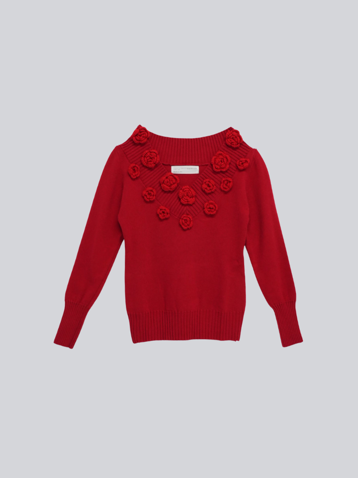 flower knit top